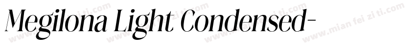 Megilona Light Condensed字体转换